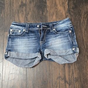 Miss Me Blue Jean Shorts